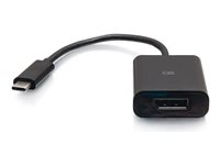C2G USB-C to DisplayPort Adapter Converter - 4K 60Hz - Black - Adaptateur vidéo - 24 pin USB-C (M) pour DisplayPort (F) - Thunderbolt 3 / Thunderbolt 4 - support pour 4K60Hz - noir C2G26933