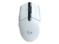 Logitech G G305 - Souris - optique - 6 boutons - sans fil - 2.4 GHz - récepteur sans fil USB - blanc 910-005291