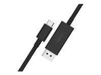 Belkin CONNECT - Câble adaptateur - 24 pin USB-C (M) pour DisplayPort (M) - DisplayPort 1.4 - 2 m - support 4K, support 8K - noir AVC014BT2MBK