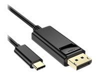 DLH - Câble DisplayPort - 24 pin USB-C (M) pour DisplayPort (M) - 1.8 m - support 4K - noir DY-TU4148B