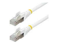 StarTech.com 1.5m CAT6a Ethernet Cable - White - Low Smoke Zero Halogen (LSZH) - 10GbE 500MHz 100W PoE++ Snagless RJ-45 w/Strain Reliefs S/FTP Network Patch Cord - Cordon de raccordement - RJ-45 (M) pour RJ-45 (M) - 1.5 m - S/FTP - CAT 6a - IEEE 802.3bt - sans halogène, moulé, sans crochet, bloqué - blanc NLWH-150-CAT6A-PATCH
