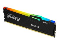 Kingston FURY Beast RGB - DDR5 - module - 16 Go - DIMM 288 broches - 6800 MHz / PC5-54400 - CL34 - 1.4 V - mémoire sans tampon - on-die ECC - noir KF568C34BBEA-16