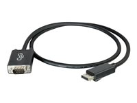 C2G 15ft DisplayPort to VGA Adapter Cable - M/M - Câble adaptateur - Conformité TAA - DisplayPort (M) pour HD-15 (VGA) (M) - 4.57 m - vis moletées, actif, support 1920 x 1200 (WUXGA) - noir 54343