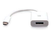 C2G USB-C to DisplayPort Adapter Converter - 4K 60Hz - White - Adaptateur vidéo - 24 pin USB-C (M) pour DisplayPort (F) - Thunderbolt 3 / Thunderbolt 4 - support pour 4K60Hz - blanc C2G26934
