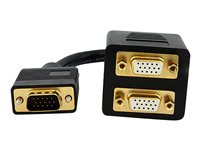 StarTech.com Câble répartiteur / Splitter vidéo VGA de 30cm - Adaptateur doubleur VGA HD15 - 1x (Mâle) vers 2x (Femelle) - Noir - Répartiteur VGA - HD-15 (VGA) (M) pour HD-15 (VGA) (F) - 30 cm - noir - pour P/N: DP2VGAMM6, DP2VGAMM6B, HD2VGAMM6, MXT101MM VGASPL1VV