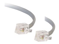 C2G RJ11 6P4C Straight Modular Cable - Câble de téléphone - RJ-11 (M) pour RJ-11 (M) - 10 m - gris 83867