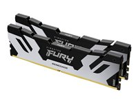 Kingston FURY Renegade - DDR5 - kit - 64 Go: 2 x 32 Go - DIMM 288 broches - 6400 MHz / PC5-51200 - CL32 - 1.1 V - mémoire sans tampon - on-die ECC - noir, argent KF564C32RSK2-64