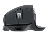 Logitech Master Series MX Master 3S - Souris - ergonomique - optique - 7 boutons - sans fil - Bluetooth, 2.4 GHz - récepteur USB Logitech Logi Bolt - graphite 910-006559