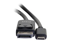 C2G - Câble adaptateur - 24 pin USB-C (M) pour DisplayPort (M) - USB 3.1 / Thunderbolt 3 / DisplayPort - 30.5 cm - support 4K, contacts flashés d'or - noir 26899