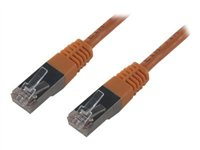 MCL - Cordon de raccordement - RJ-45 (M) pour RJ-45 (M) - 5 m - paire torsadée écrantée (F/UTP) - CAT 6 - moulé, sans crochet, bloqué - orange FCC6BM-5M/O