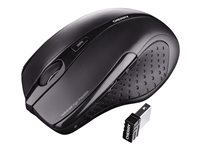 CHERRY MW 3000 - Souris - infrarouge - 5 boutons - sans fil - 2.4 GHz - récepteur sans fil USB - noir JW-T0100