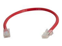 C2G Câble de raccordement réseau Cat5e non amorcé non blindé (UTP) - Cordon de raccordement - RJ-45 (M) pour RJ-45 (M) - 3 m - UTP - CAT 5e - bloqué, uniboot - rouge 83084