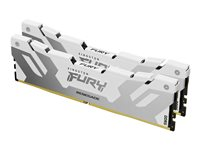 Kingston FURY Renegade - DDR5 - kit - 64 Go: 2 x 32 Go - DIMM 288 broches - 6400 MHz / PC5-51200 - 1.1 V - mémoire sans tampon - on-die ECC - blanc, argent KF564C32RWK2-64